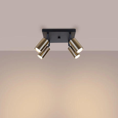 Plafonnier WINX 4 noir/doré