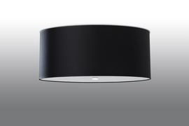 Plafond OTTO 70 noir + 6x ampoule LED E27 3000K Warm 7.5W 620lm